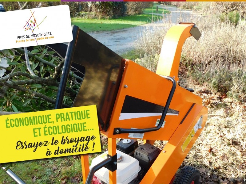 Opération broyage des tailles de branches