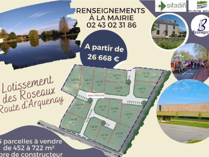 Parcelles disponibles - 2e tranche Lotissement des Roseaux