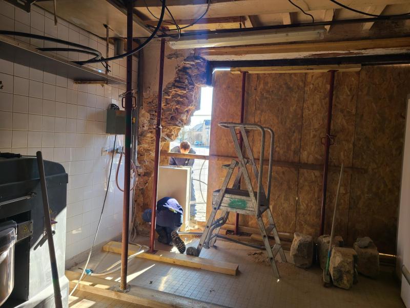 Boulangerie : début des travaux